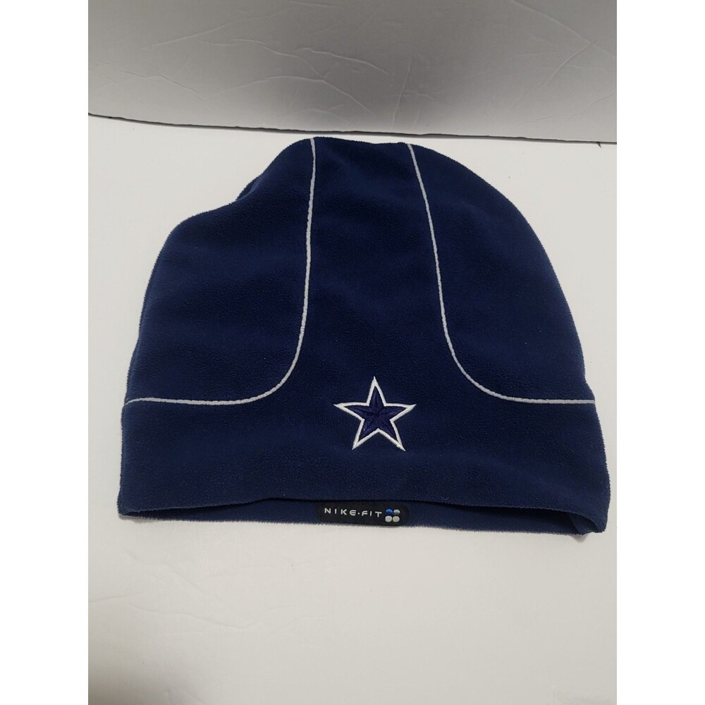 Nike-Dri-Fit NFL Dallas Cowboys Authentic Beanie Hat Cap OSFA BLUE